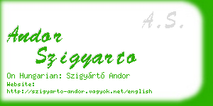 andor szigyarto business card