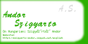 andor szigyarto business card